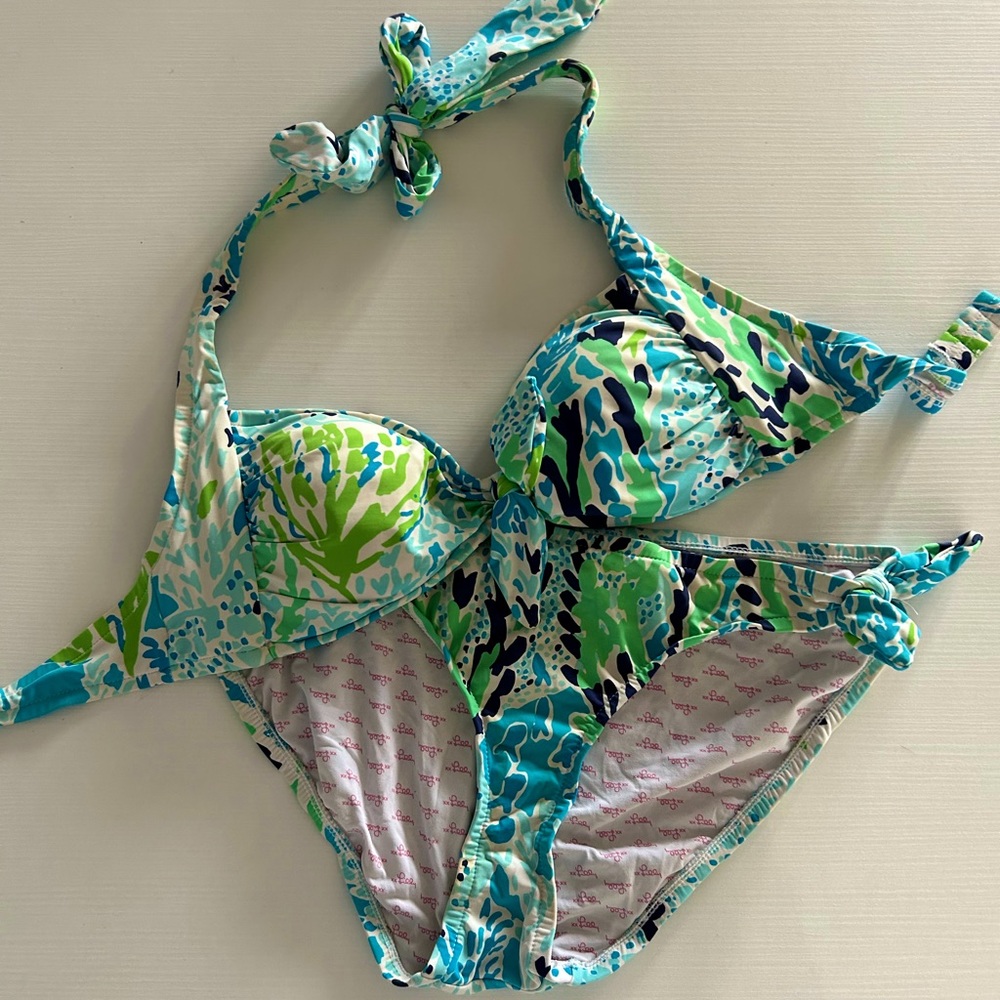 Lilly Pulitzer 2 piece swim suit small